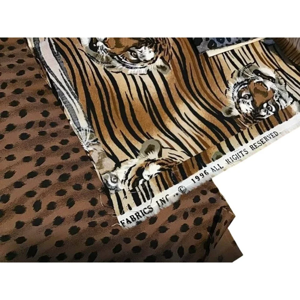 Wild African Animals Skin Print Quilt Fabric Debbie Mumm Timeless Lot Tiger Cats